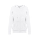 THC AMSTERDAM WOMEN WH. Felpa da donna con cappuccio e zip