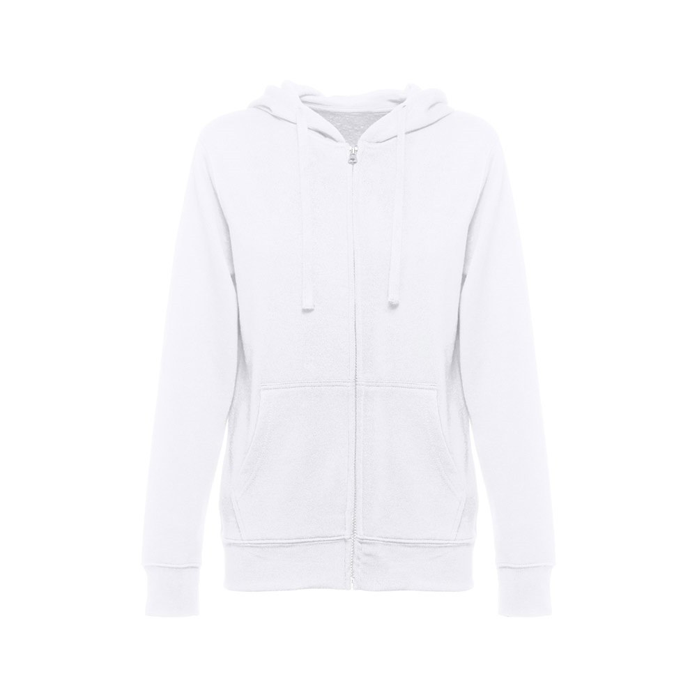 THC AMSTERDAM WOMEN WH. Felpa da donna con cappuccio e zip