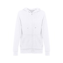 THC AMSTERDAM WOMEN WH. Felpa da donna con cappuccio e zip