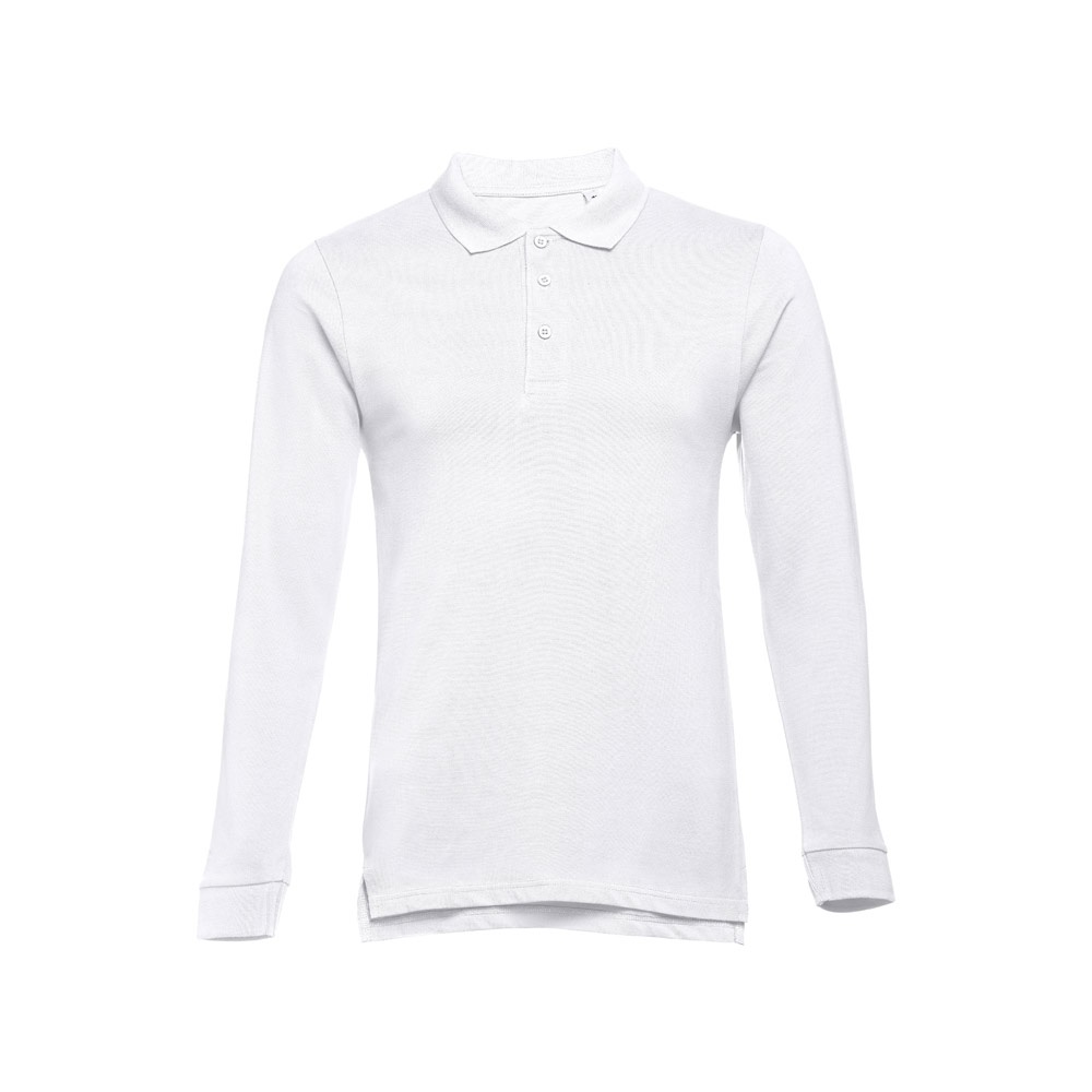 THC BERN WH II. Polo da uomo in cotone a maniche lunghe
