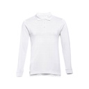 THC BERN WH II. Polo da uomo in cotone a maniche lunghe