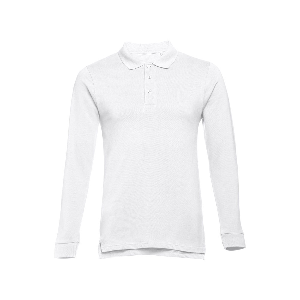 THC BERN WH. Polo da uomo in cotone a maniche lunghe