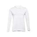 THC BERN WH. Polo da uomo in cotone a maniche lunghe