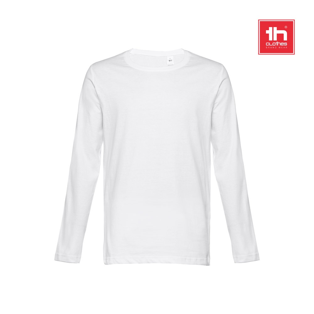 THC BUCHAREST WH. T-shirt da uomo in cotone a maniche lunghe