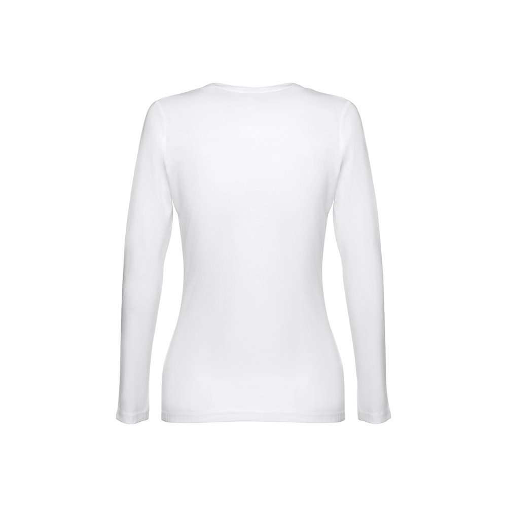 THC BUCHAREST WOMEN WH. T-shirt da donna sfiancata a maniche lunghe