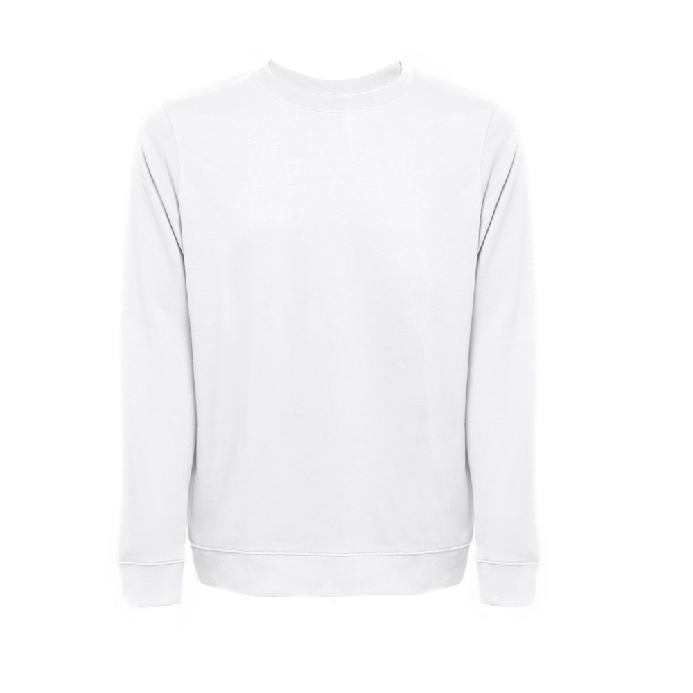THC COLOMBO WH. Felpa (unisex) in spugna italiana non garzata. colore bianco