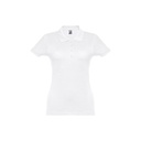 THC EVE WH. Polo da donna a maniche corte con cintura in cotone cardato