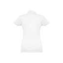 THC EVE WH. Polo da donna a maniche corte con cintura in cotone cardato