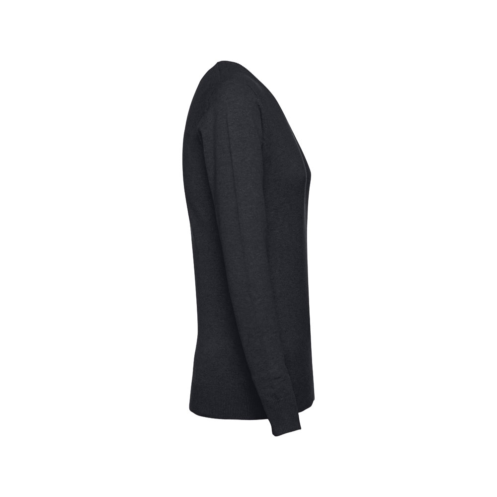 THC MILAN WOMEN. Pullover da donna con scollo a V in cotone e poliammide
