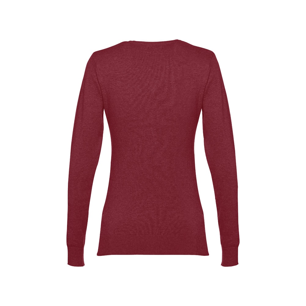 THC MILAN WOMEN. Pullover da donna con scollo a V in cotone e poliammide
