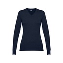 THC MILAN WOMEN. Pullover da donna con scollo a V in cotone e poliammide