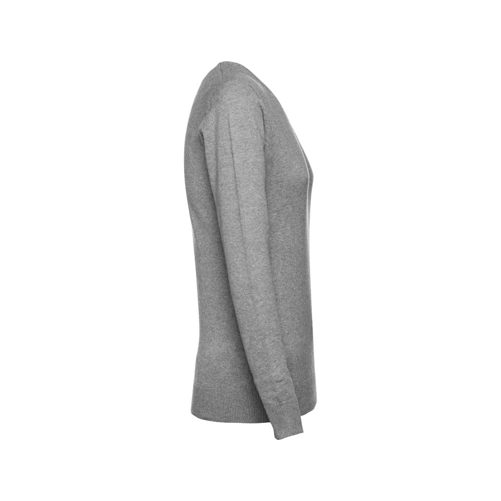 THC MILAN WOMEN. Pullover da donna con scollo a V in cotone e poliammide