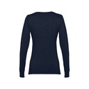 THC MILAN WOMEN. Pullover da donna con scollo a V in cotone e poliammide