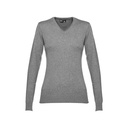 THC MILAN WOMEN. Pullover da donna con scollo a V in cotone e poliammide