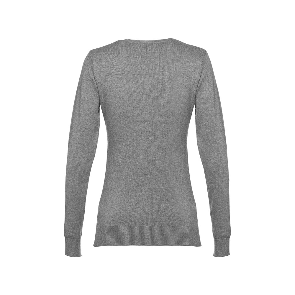 THC MILAN WOMEN. Pullover da donna con scollo a V in cotone e poliammide