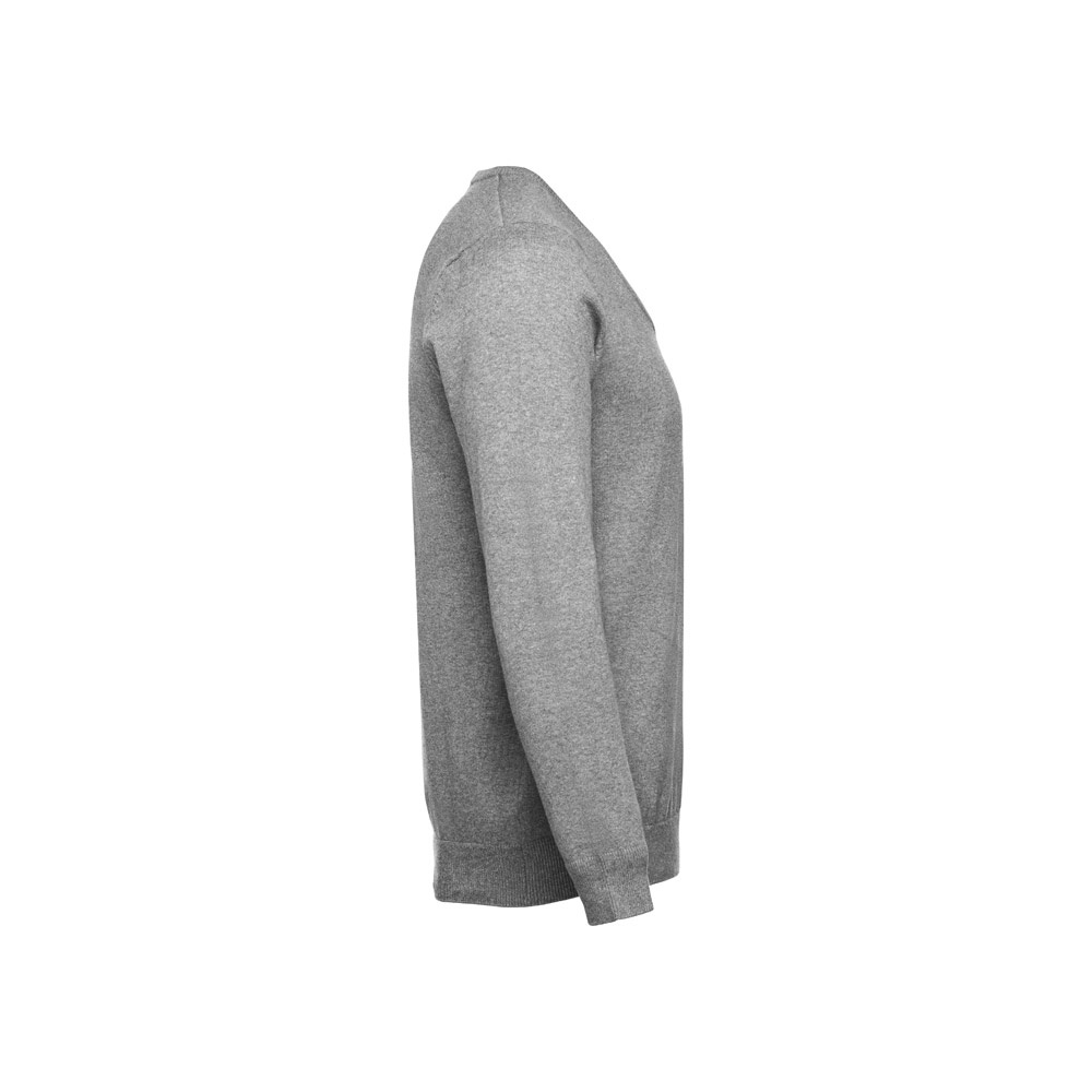 THC MILAN. Pullover da uomo con scollo a V in cotone e poliammide