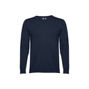 THC MILAN. Pullover da uomo con scollo a V in cotone e poliammide