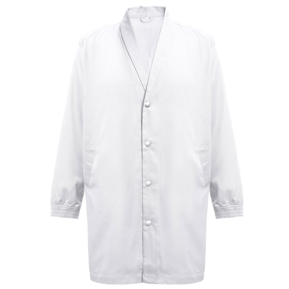 THC MINSK WH. Grembiule da lavoro in cotone e poliestere. Colore bianco