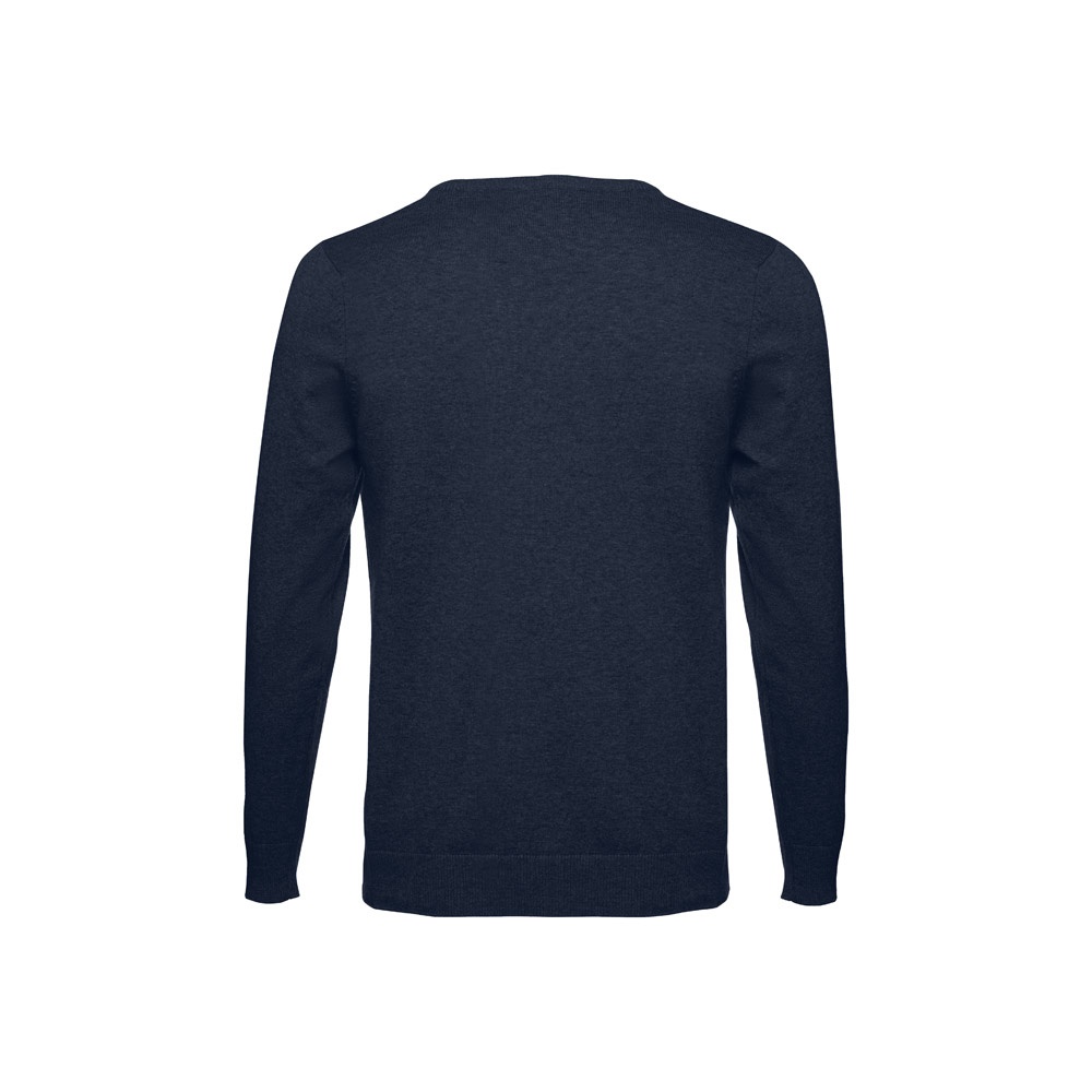 THC MILAN. Pullover da uomo con scollo a V in cotone e poliammide