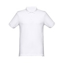 THC MONACO WH. Polo da uomo a maniche corte in cotone cardato