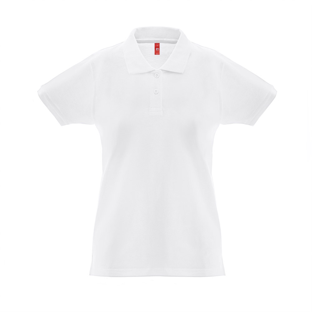 THC MONACO WOMEN WH. Polo da donna a maniche corte in cotone piqué