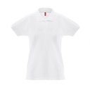 THC MONACO WOMEN WH. Polo da donna a maniche corte in cotone piqué