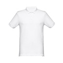 THC MONACO WH. Polo da uomo a maniche corte in cotone cardato