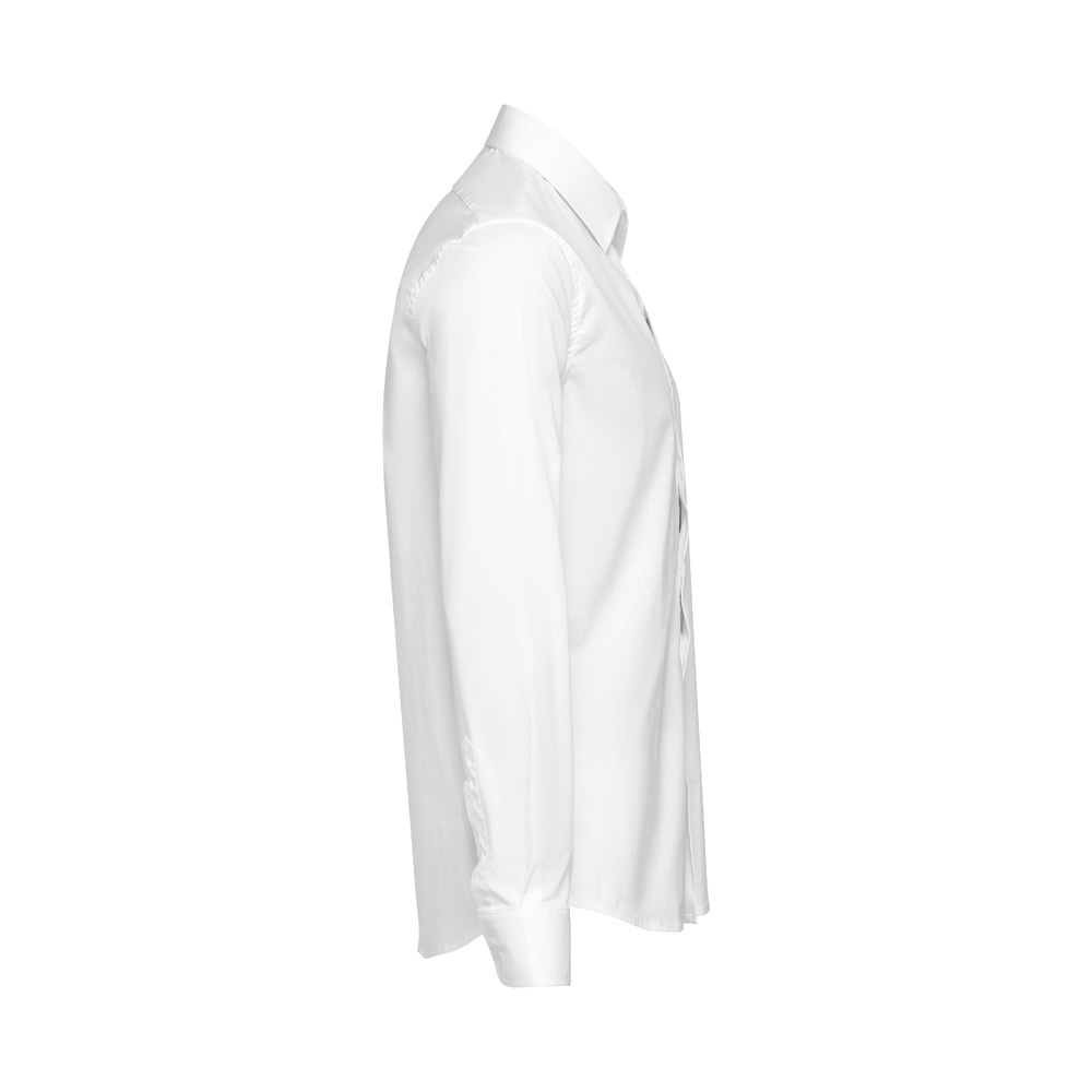 THC PARIS WH. Camicia da uomo in popeline a maniche lunghe. colore bianco