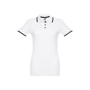 THC ROME WOMEN WH. Polo da donna in cotone bicolore