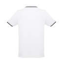THC ROME WH. Polo da uomo in cotone bicolore. colore bianco