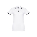 THC ROME WOMEN WH. Polo da donna in cotone bicolore