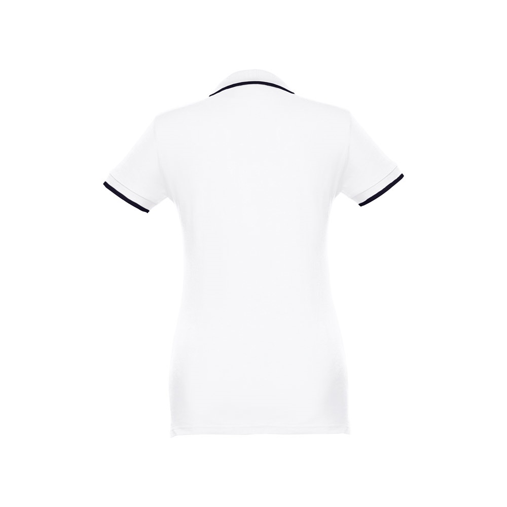 THC ROME WOMEN WH. Polo da donna in cotone bicolore