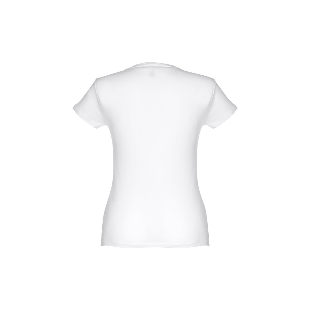 THC SOFIA WH. T-shirt sfiancata da donna in cotone. colore bianco