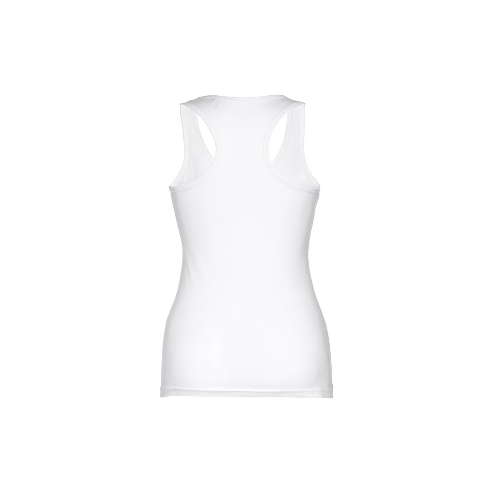 THC TIRANA WH. T-shirt da donna senza maniche in cotone. colore bianco