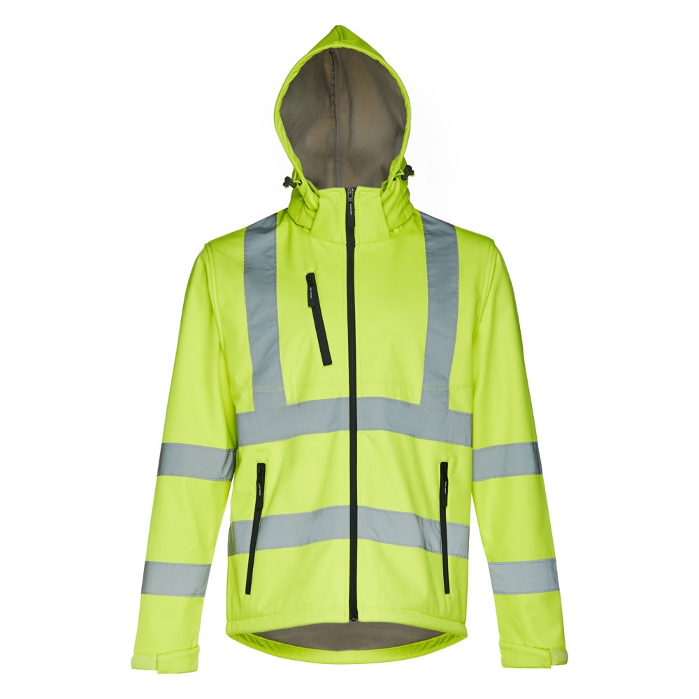 THC ZAGREB WORK. Giacca softshell alta visibilità (unisex)