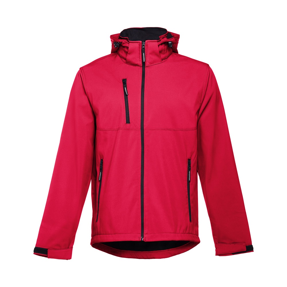 THC ZAGREB. Giacca softshell da uomo in poliestere ed elastan