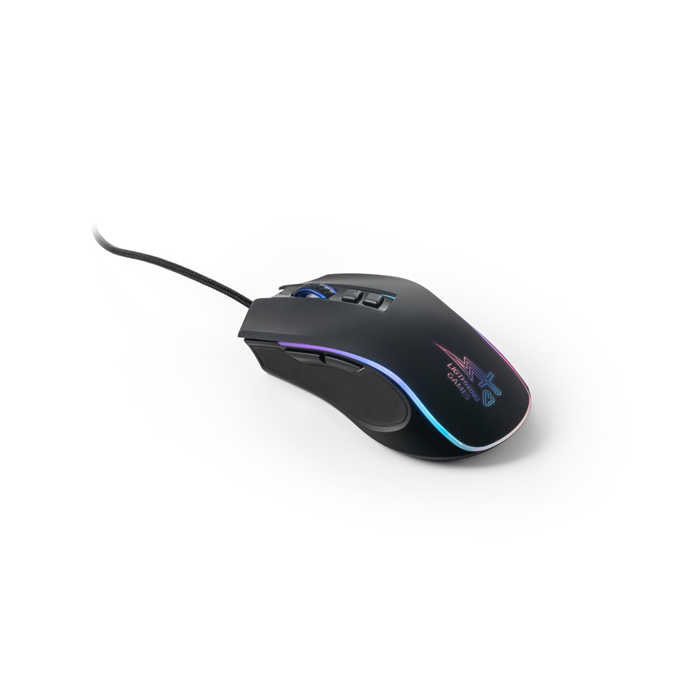 THORNE MOUSE RGB. Mouse da gioco con cavo da 1.5 m e luci LED RGB in ABS