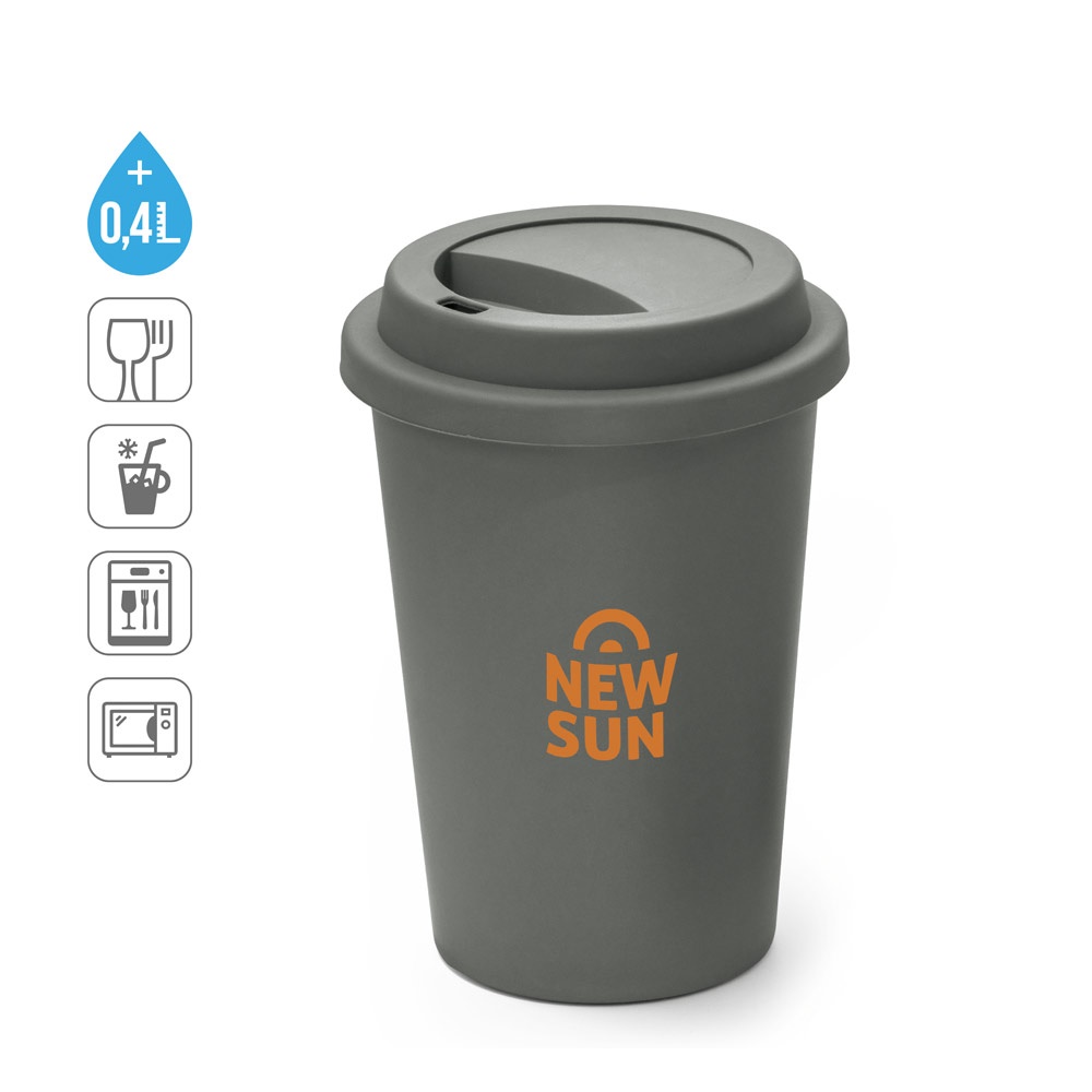 TONALI 450. Bicchiere da viaggio in PP 450 mL