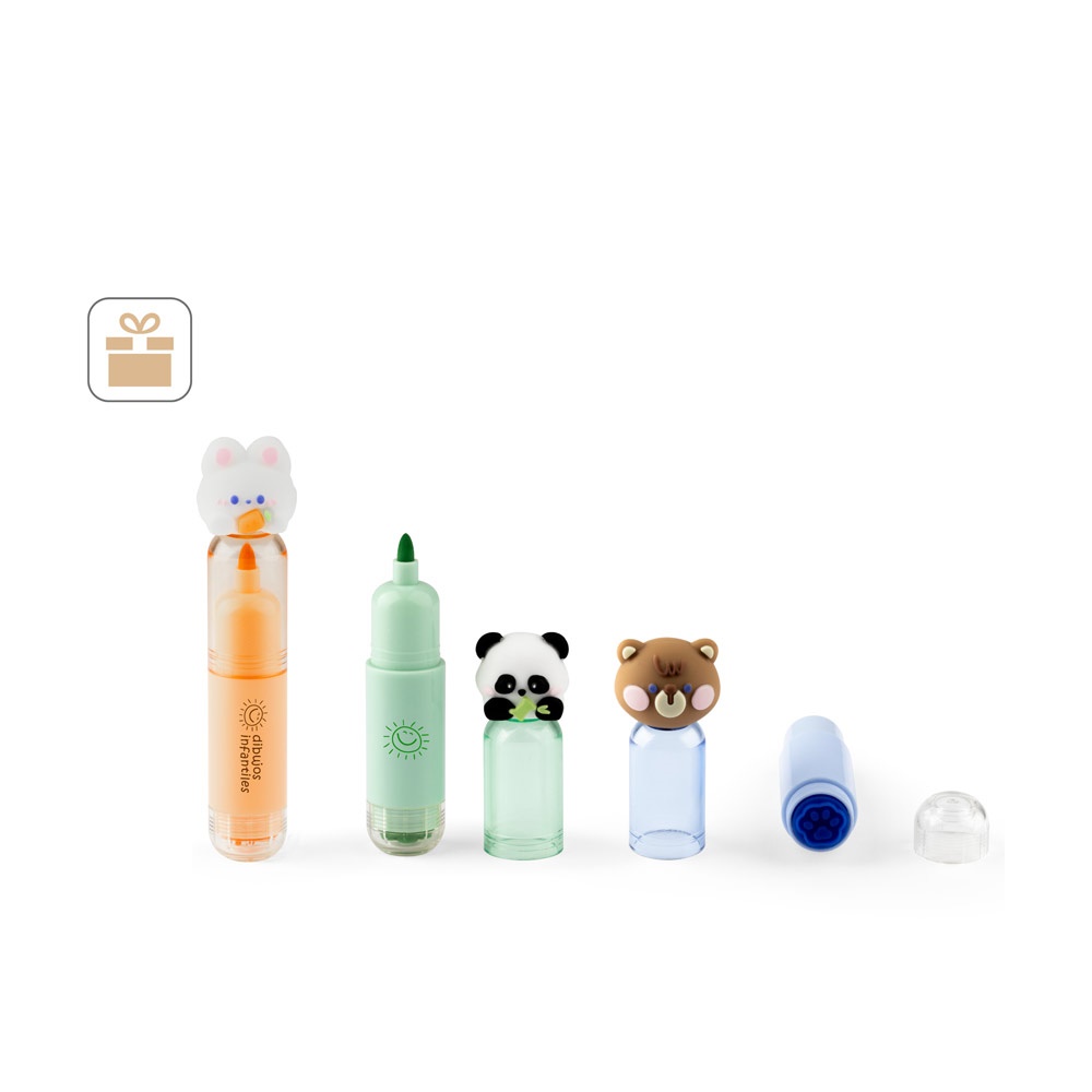 TROPICAL. Set di 3 penne pensate per bambini in ABS