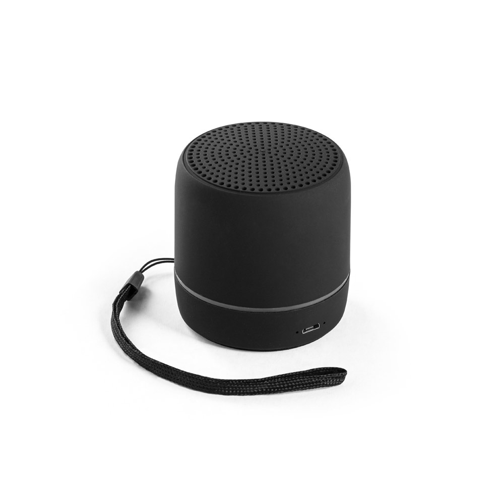 TURING. Altoparlante portatile da 3W con 4 ore di autonomia con il ABS riciclato (100% rABS)