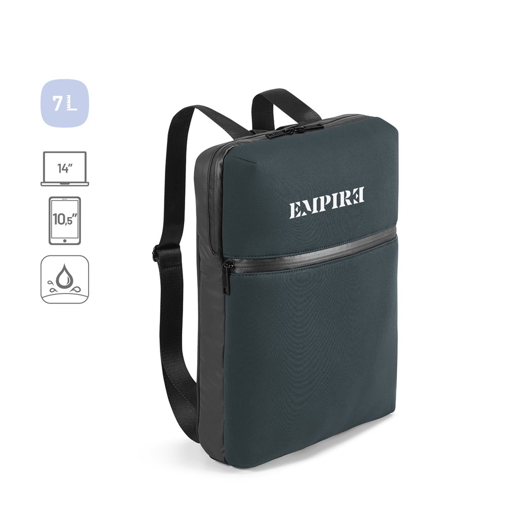 URBAN BACKPACK. Zaino porta PC 14'' in soft shell e tela cerata