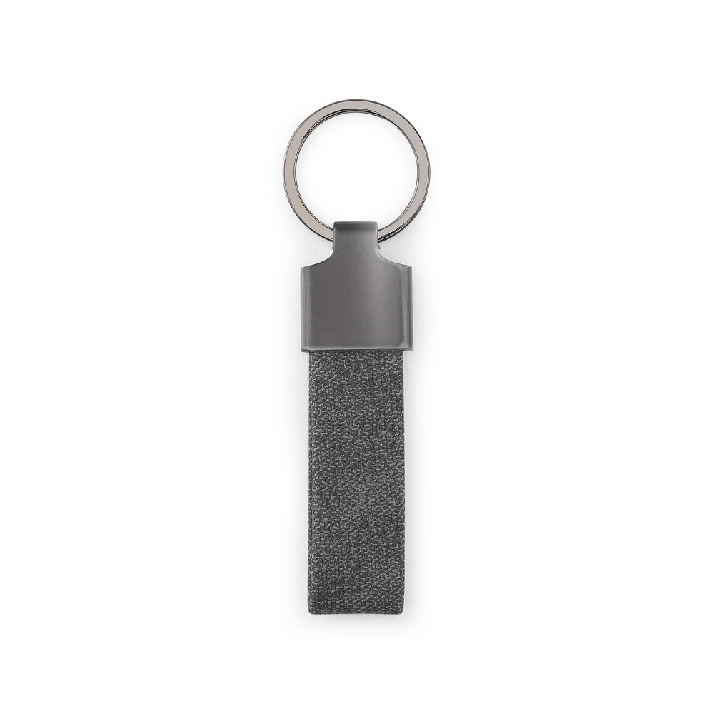 VAUGHN. Set composto da un portacarte e un portachiavi, entrambi in metallo e poliestere riciclato (30% rPET)