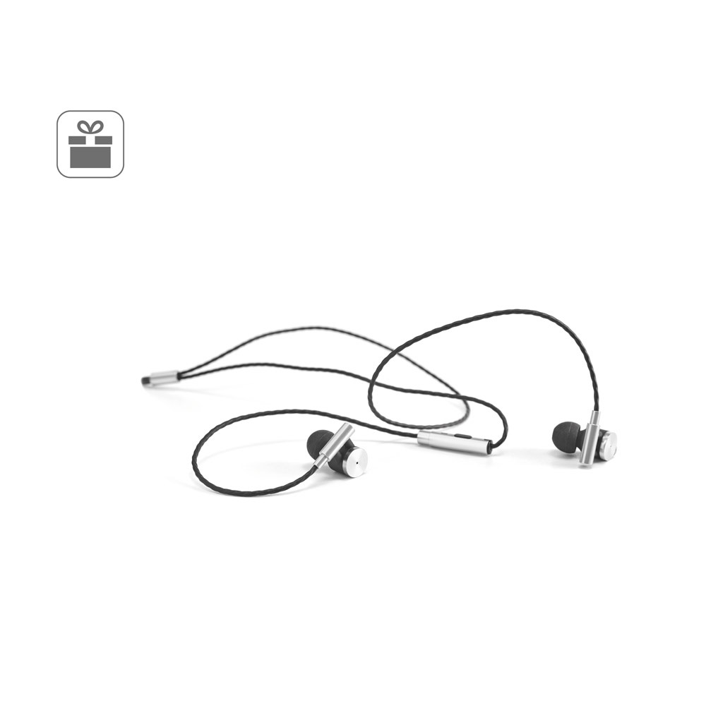 VIBRATION. Auricolari con microfono in metallo e ABS