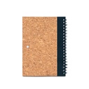 VICENTE. Block notes B6 con penna a sfera in sughero e poliestere riciclato (100% rPET)