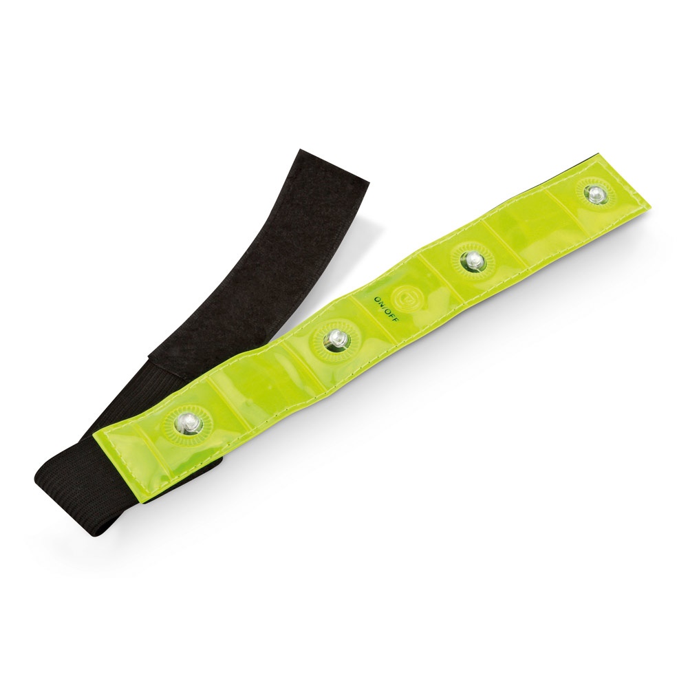 VISIBLE. Polsino riflettente con 4 LED rossi