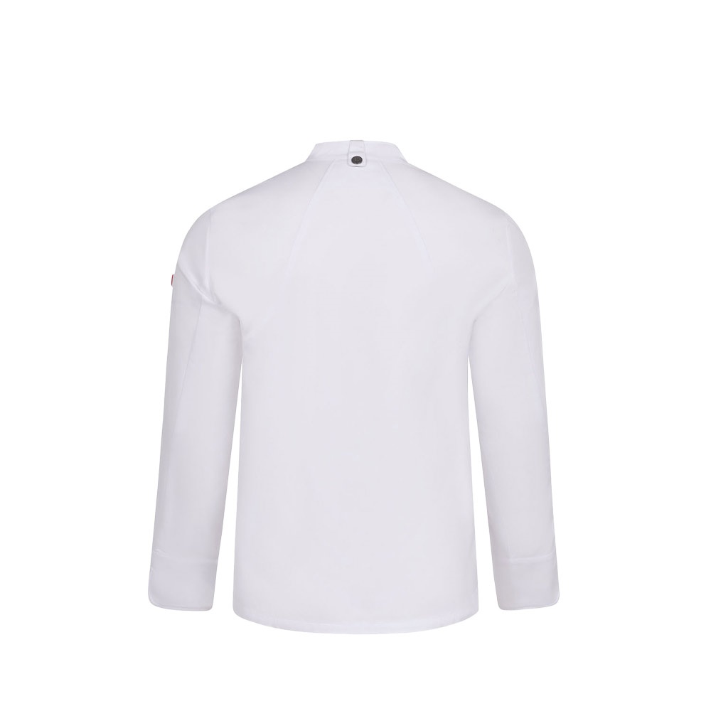 VL AGNI. Giacca da cucina unisex (190 g/m²), realizzata in cotone (35%) e poliestere riciclato (65%)