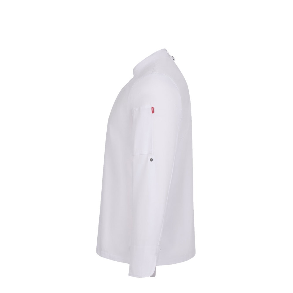 VL AGNI. Giacca da cucina unisex (190 g/m²), realizzata in cotone (35%) e poliestere riciclato (65%)