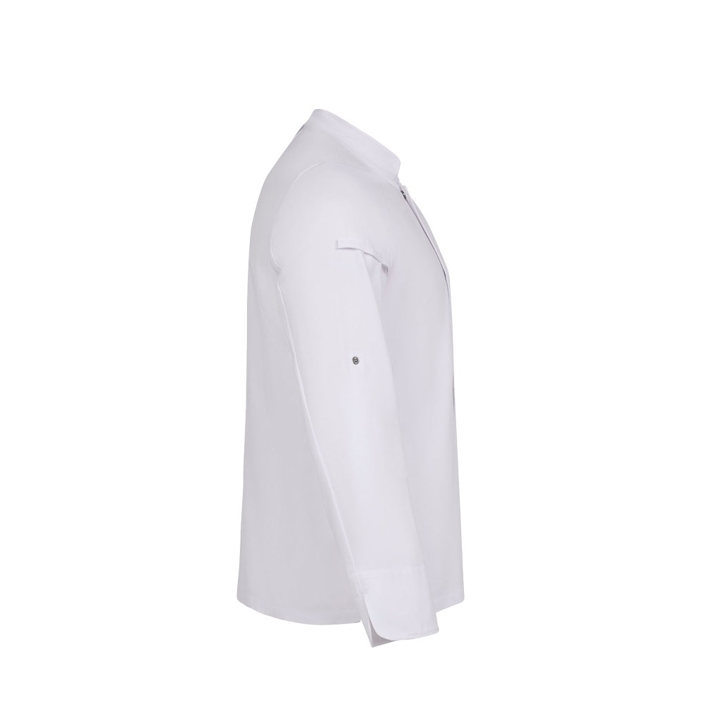 VL AGNI. Giacca da cucina unisex (190 g/m²), realizzata in cotone (35%) e poliestere riciclato (65%)