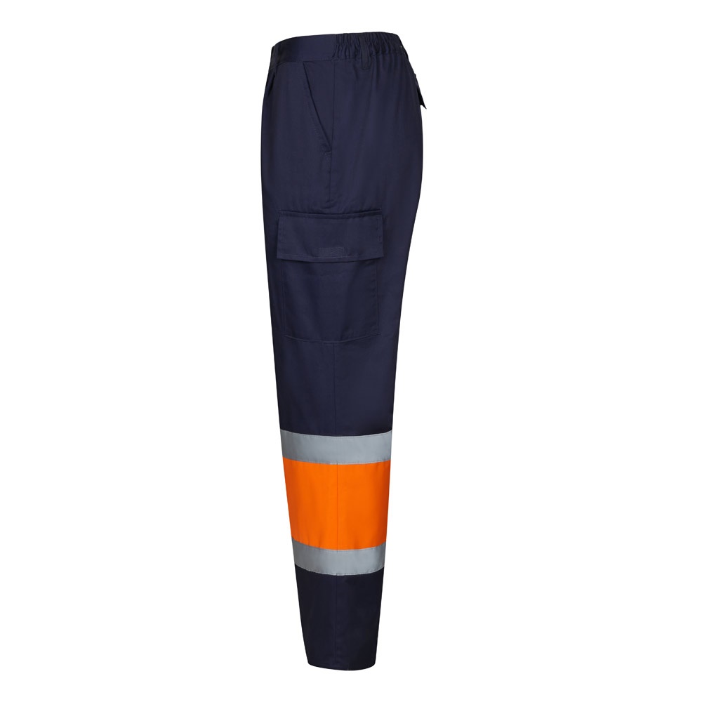 VL ARTEMIS. Pantaloni bicolore, in twill (190g/m²), in cotone (20%) e poliestere (80%)