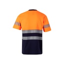 VL BASTET. T-shirt bicolore piqué (150g/m²), in cotone (55%) e poliestere (45%)